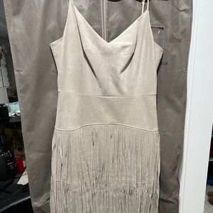 BCBG Suede fringe dress